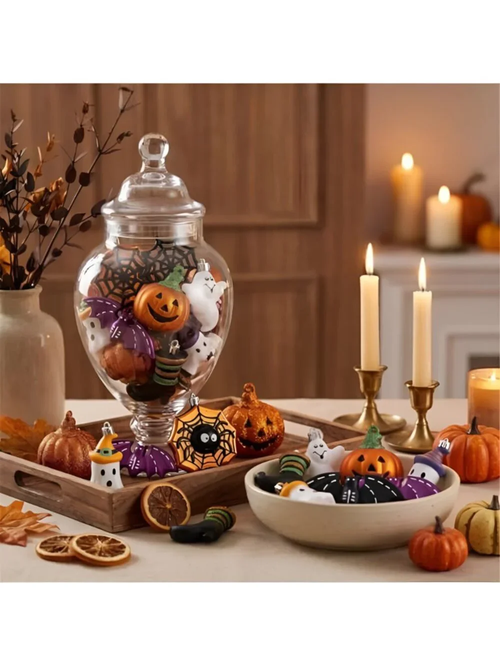 Halloween Tree Decorations Shatterproof Ornament Indoor 12ct